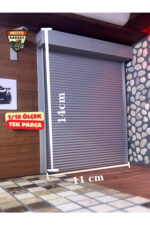 1/24 ve 1/18 Uyumlu Gri Garaj Kapısı Paneli - Diorama Dış Cephe Aksesuarı - Görsel 2